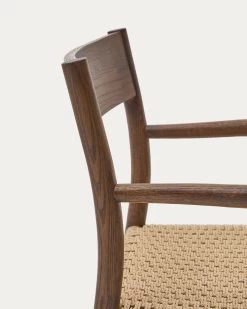 Yalia Chair In Solid Oak 100% FSC With Walnut Finish And Rope Seat | Kave Home 16 Yalia Chair In Solid Oak 100% FSC With Walnut Finish And Rope Seat | Kave Home -Quality Furniture Store C0100123CP46 1D03