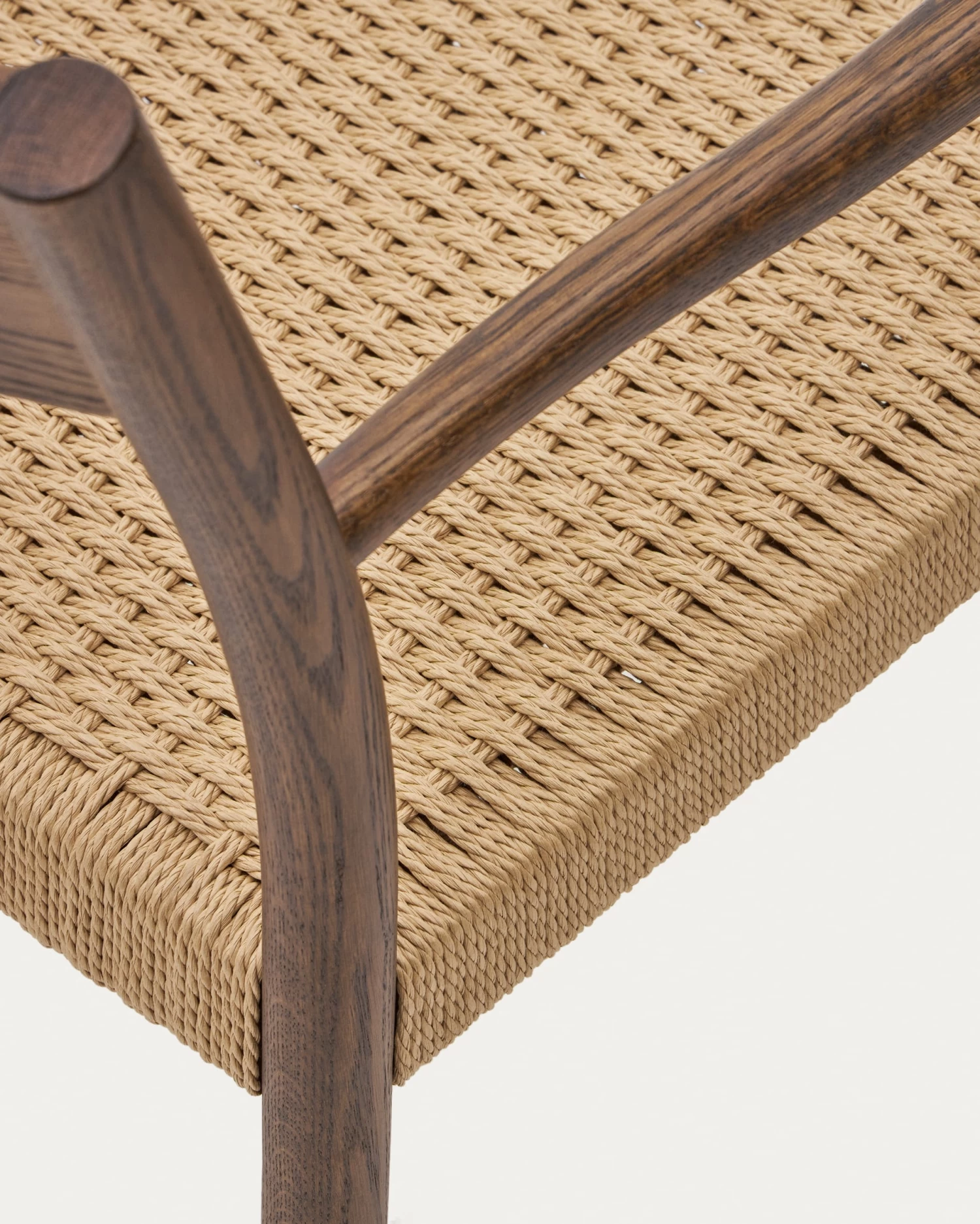 Yalia Chair In Solid Oak 100% FSC With Walnut Finish And Rope Seat | Kave Home 9 Yalia Chair In Solid Oak 100% FSC With Walnut Finish And Rope Seat | Kave Home - Image 7