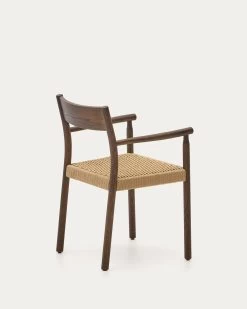 Yalia Chair In Solid Oak 100% FSC With Walnut Finish And Rope Seat | Kave Home 19 Yalia Chair In Solid Oak 100% FSC With Walnut Finish And Rope Seat | Kave Home -Quality Furniture Store C0100123CP46 1V03