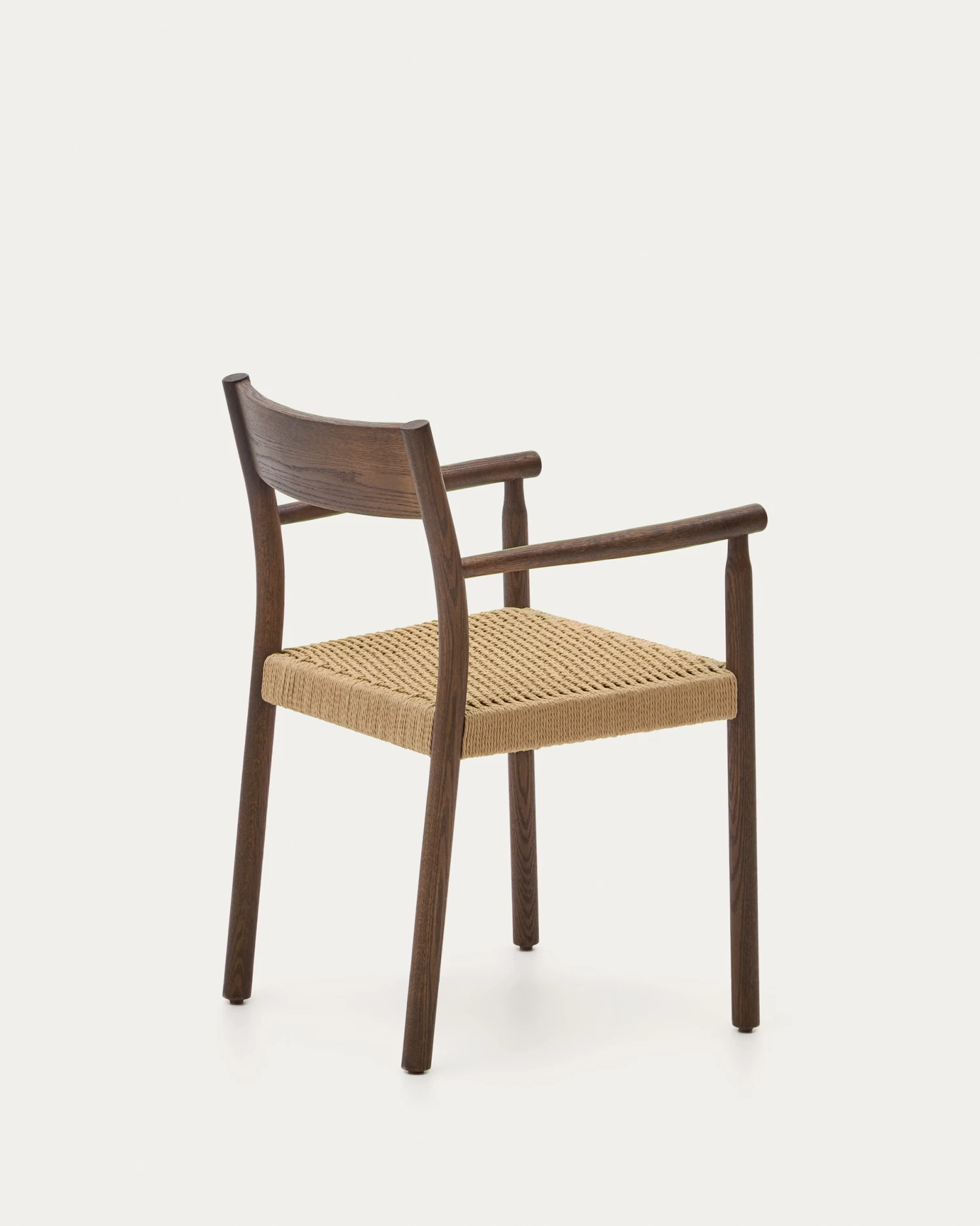 Yalia Chair In Solid Oak 100% FSC With Walnut Finish And Rope Seat | Kave Home 10 Yalia Chair In Solid Oak 100% FSC With Walnut Finish And Rope Seat | Kave Home - Image 8