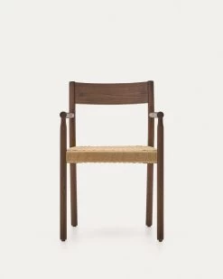 Yalia Chair In Solid Oak 100% FSC With Walnut Finish And Rope Seat | Kave Home 20 Yalia Chair In Solid Oak 100% FSC With Walnut Finish And Rope Seat | Kave Home -Quality Furniture Store C0100123CP46 1V04