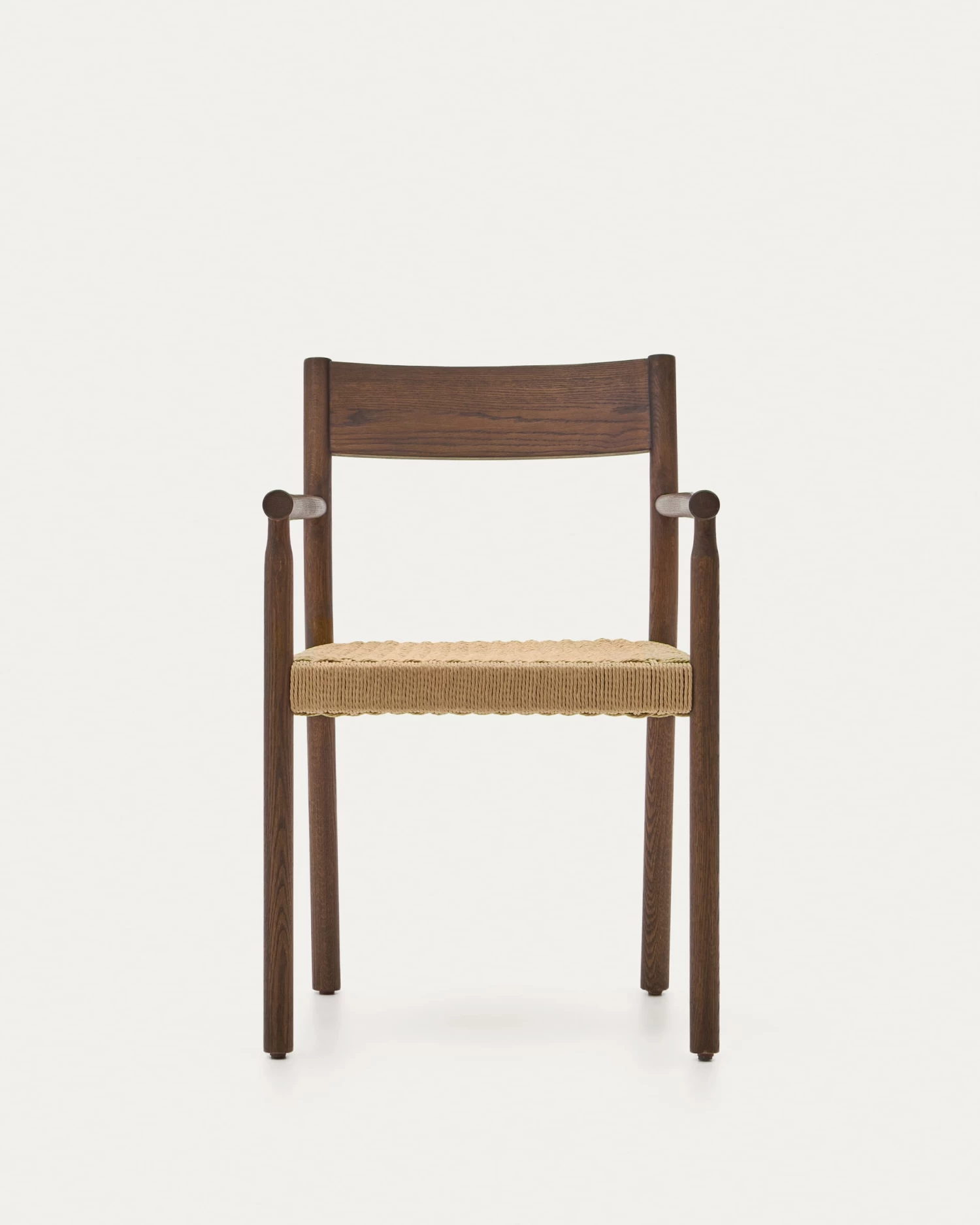 Yalia Chair In Solid Oak 100% FSC With Walnut Finish And Rope Seat | Kave Home 11 Yalia Chair In Solid Oak 100% FSC With Walnut Finish And Rope Seat | Kave Home - Image 9