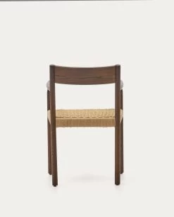 Yalia Chair In Solid Oak 100% FSC With Walnut Finish And Rope Seat | Kave Home 21 Yalia Chair In Solid Oak 100% FSC With Walnut Finish And Rope Seat | Kave Home -Quality Furniture Store C0100123CP46 1V05