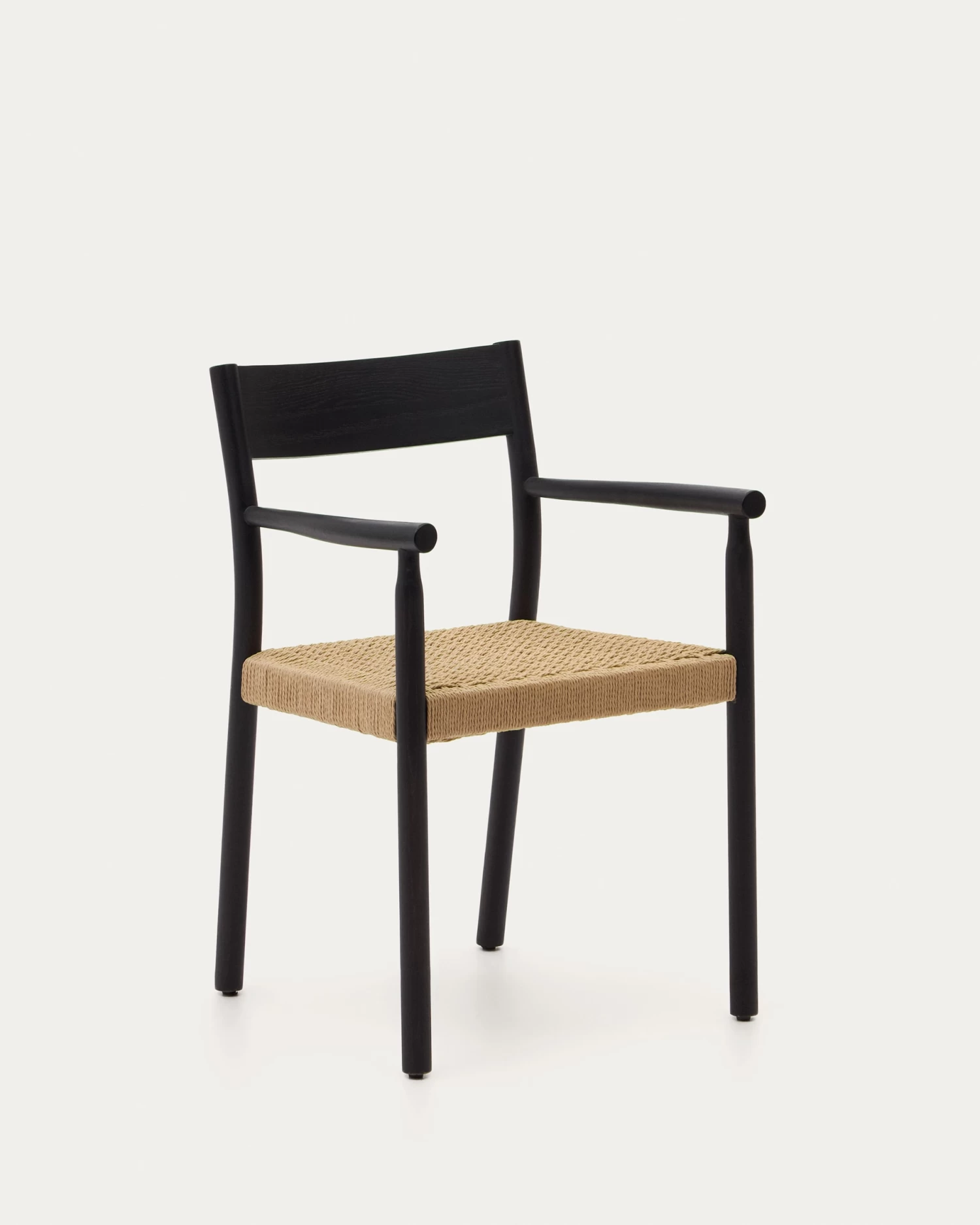 Yalia Chair In Solid Oak 100% FSC With Black Finish And Rope Seat | Kave Home 3 Yalia Chair In Solid Oak 100% FSC With Black Finish And Rope Seat | Kave Home