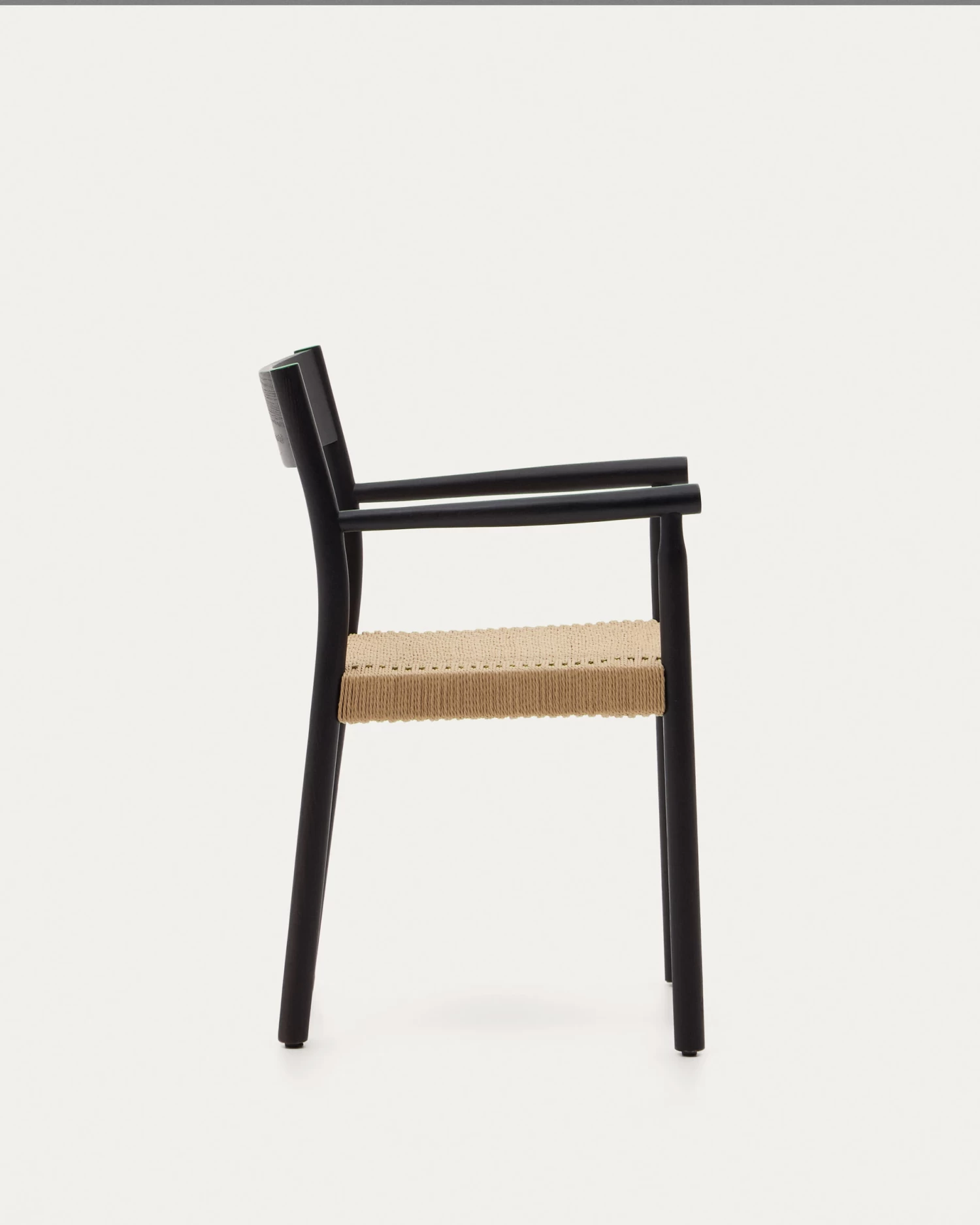 Yalia Chair In Solid Oak 100% FSC With Black Finish And Rope Seat | Kave Home 8 Yalia Chair In Solid Oak 100% FSC With Black Finish And Rope Seat | Kave Home - Image 6