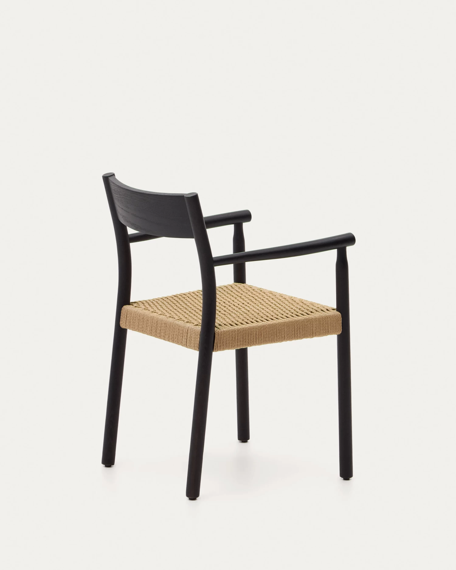 Yalia Chair In Solid Oak 100% FSC With Black Finish And Rope Seat | Kave Home 9 Yalia Chair In Solid Oak 100% FSC With Black Finish And Rope Seat | Kave Home - Image 7