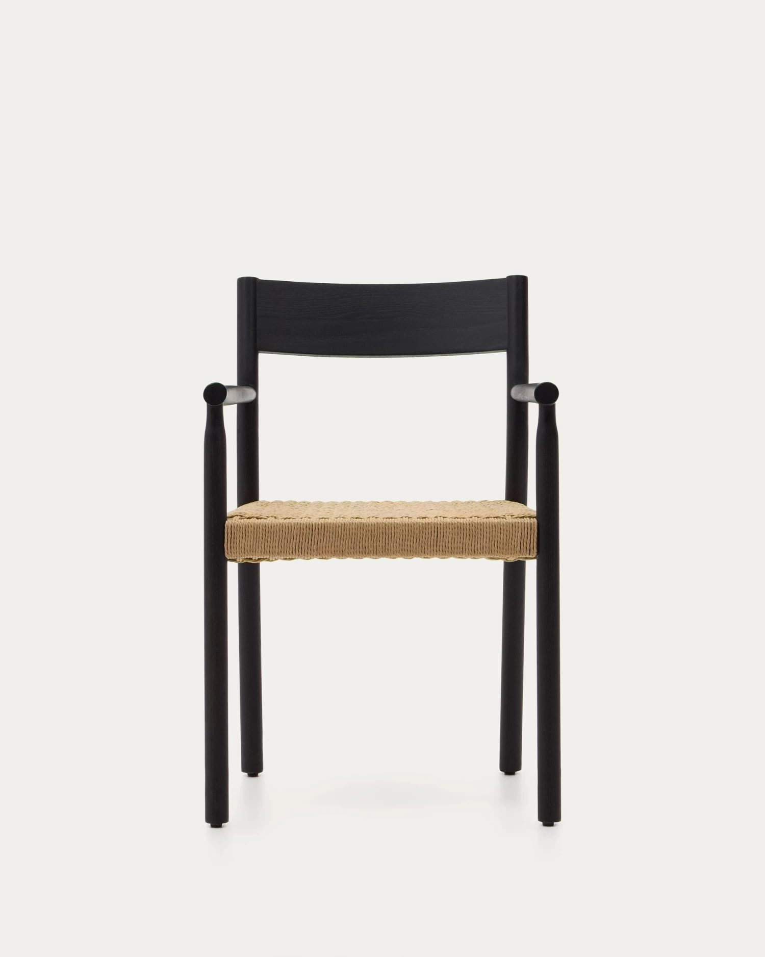 Yalia Chair In Solid Oak 100% FSC With Black Finish And Rope Seat | Kave Home 10 Yalia Chair In Solid Oak 100% FSC With Black Finish And Rope Seat | Kave Home - Image 8