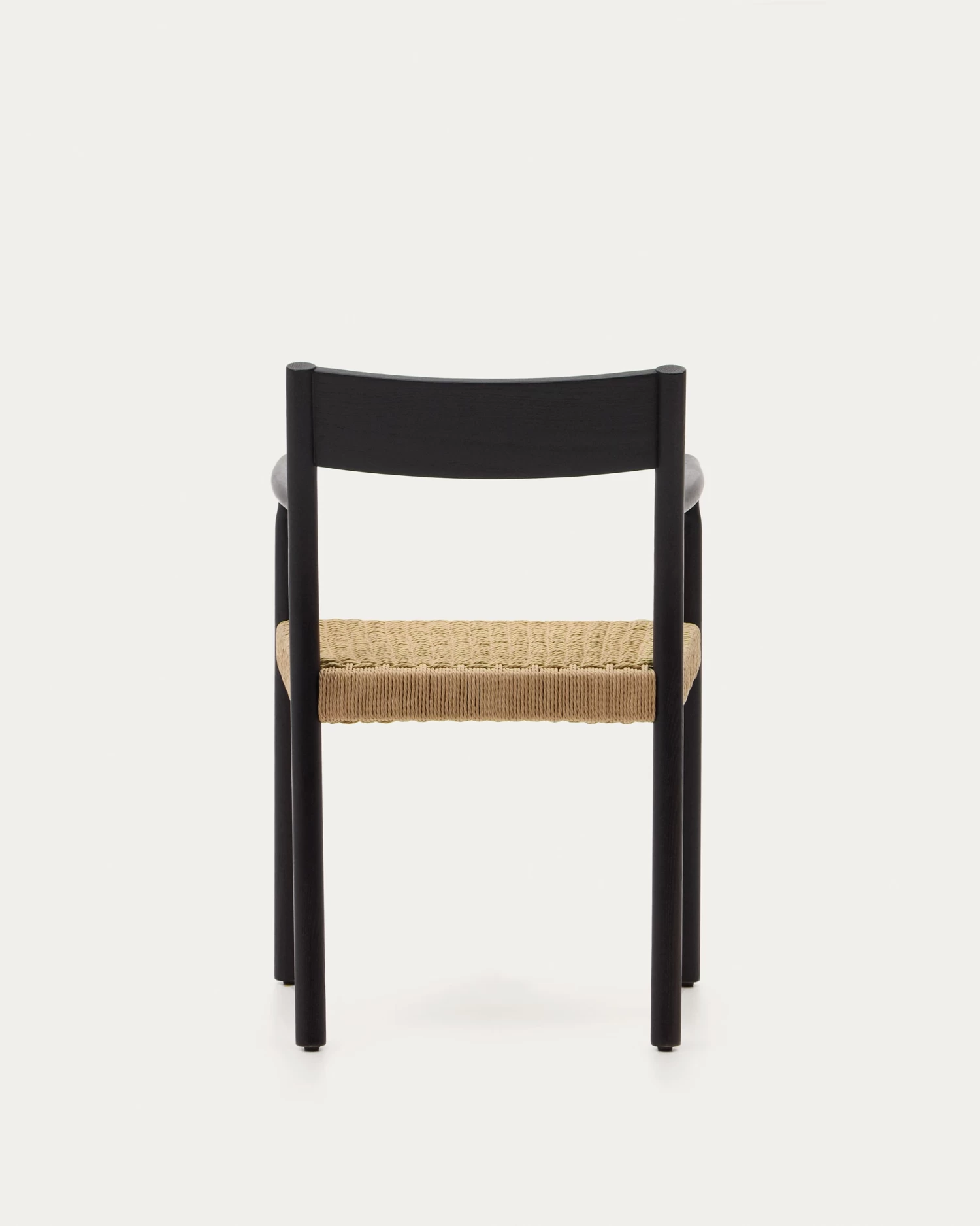 Yalia Chair In Solid Oak 100% FSC With Black Finish And Rope Seat | Kave Home 11 Yalia Chair In Solid Oak 100% FSC With Black Finish And Rope Seat | Kave Home - Image 9