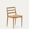 Analy Chair In Solid Oak FSC 100% With Natural Finish And Rope Seat | Kave Home -Quality Furniture Store C0100125CP46 1V01