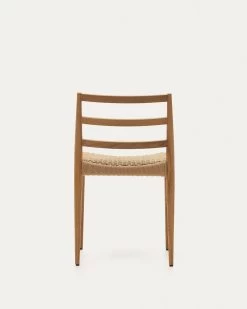 Analy Chair In Solid Oak FSC 100% With Natural Finish And Rope Seat | Kave Home -Quality Furniture Store C0100125CP46 1V05