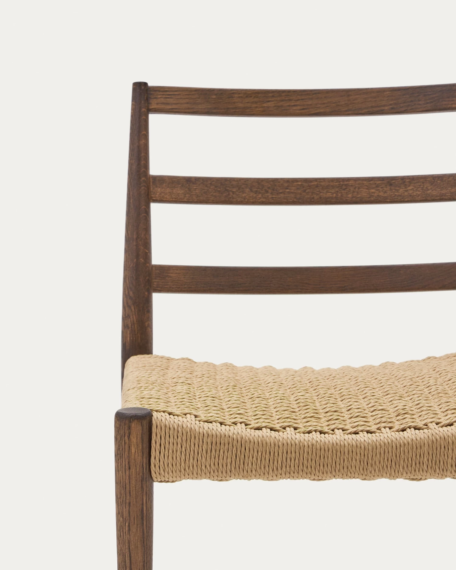 Analy Chair In Solid Oak 100% FSC With Walnut Finish And Rope Seat | Kave Home 5 Analy Chair In Solid Oak 100% FSC With Walnut Finish And Rope Seat | Kave Home - Image 3