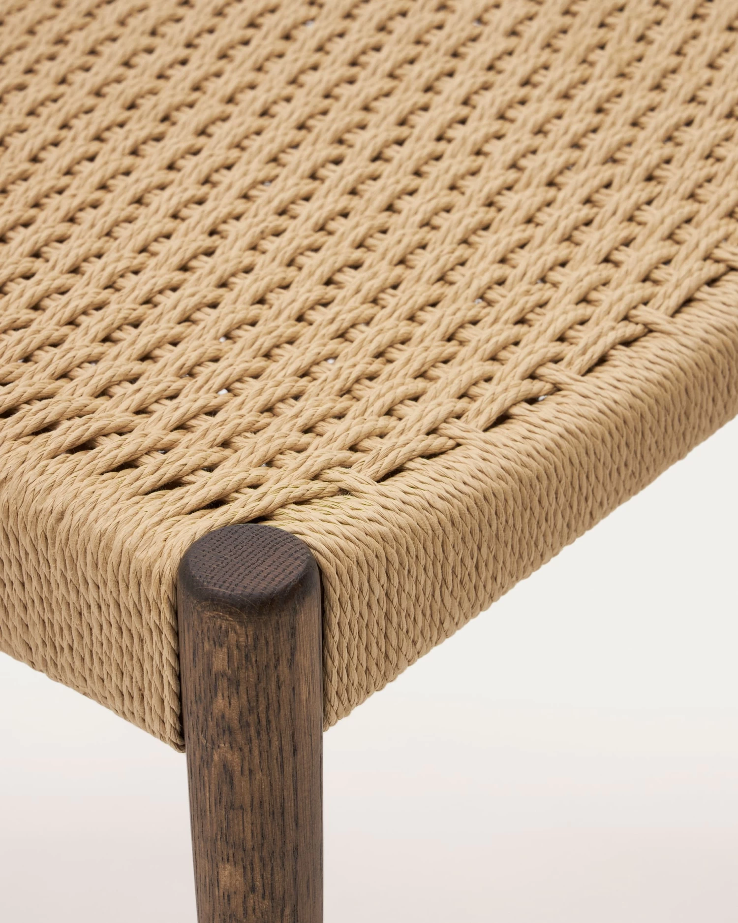 Analy Chair In Solid Oak 100% FSC With Walnut Finish And Rope Seat | Kave Home 7 Analy Chair In Solid Oak 100% FSC With Walnut Finish And Rope Seat | Kave Home - Image 5