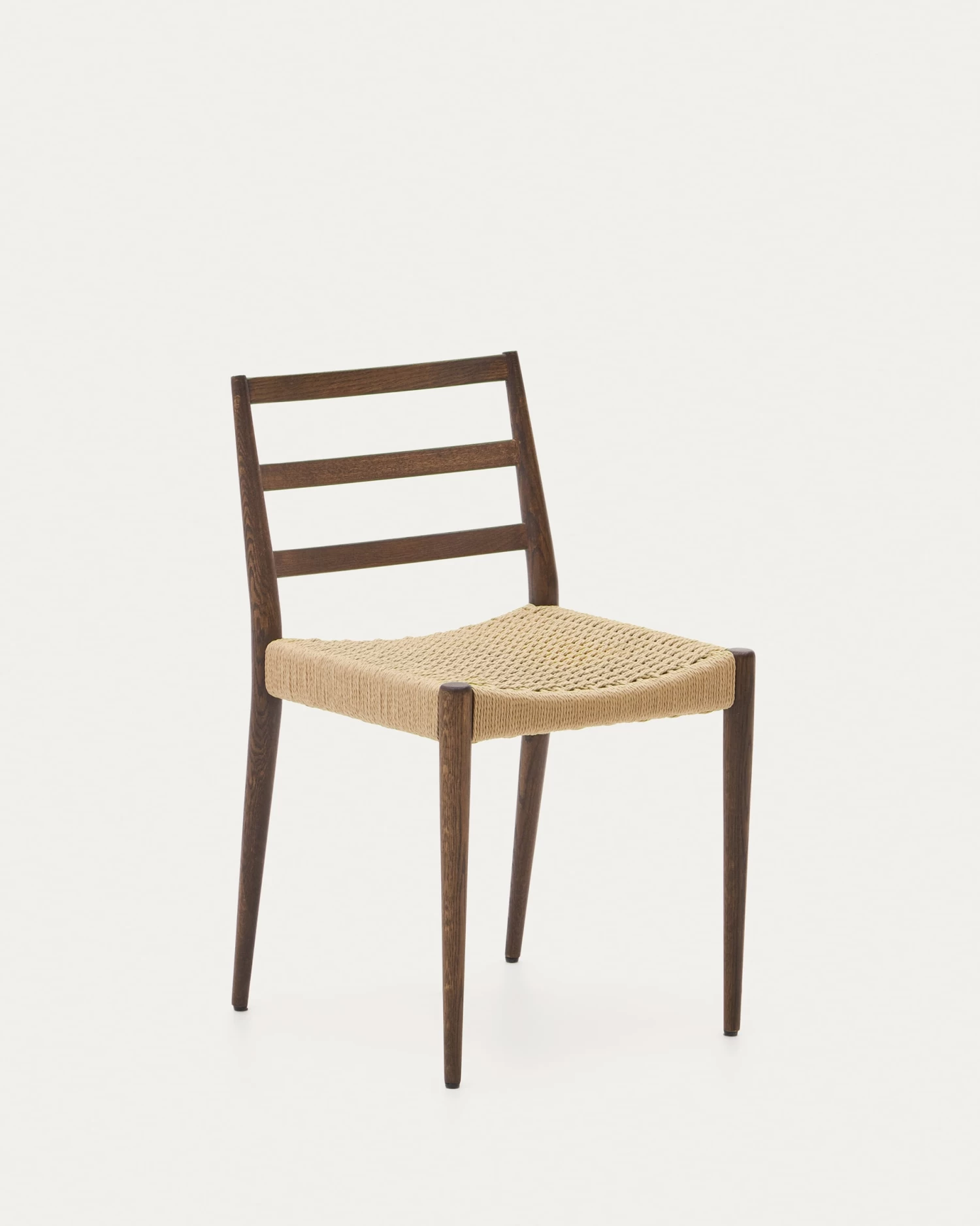 Analy Chair In Solid Oak 100% FSC With Walnut Finish And Rope Seat | Kave Home 3 Analy Chair In Solid Oak 100% FSC With Walnut Finish And Rope Seat | Kave Home