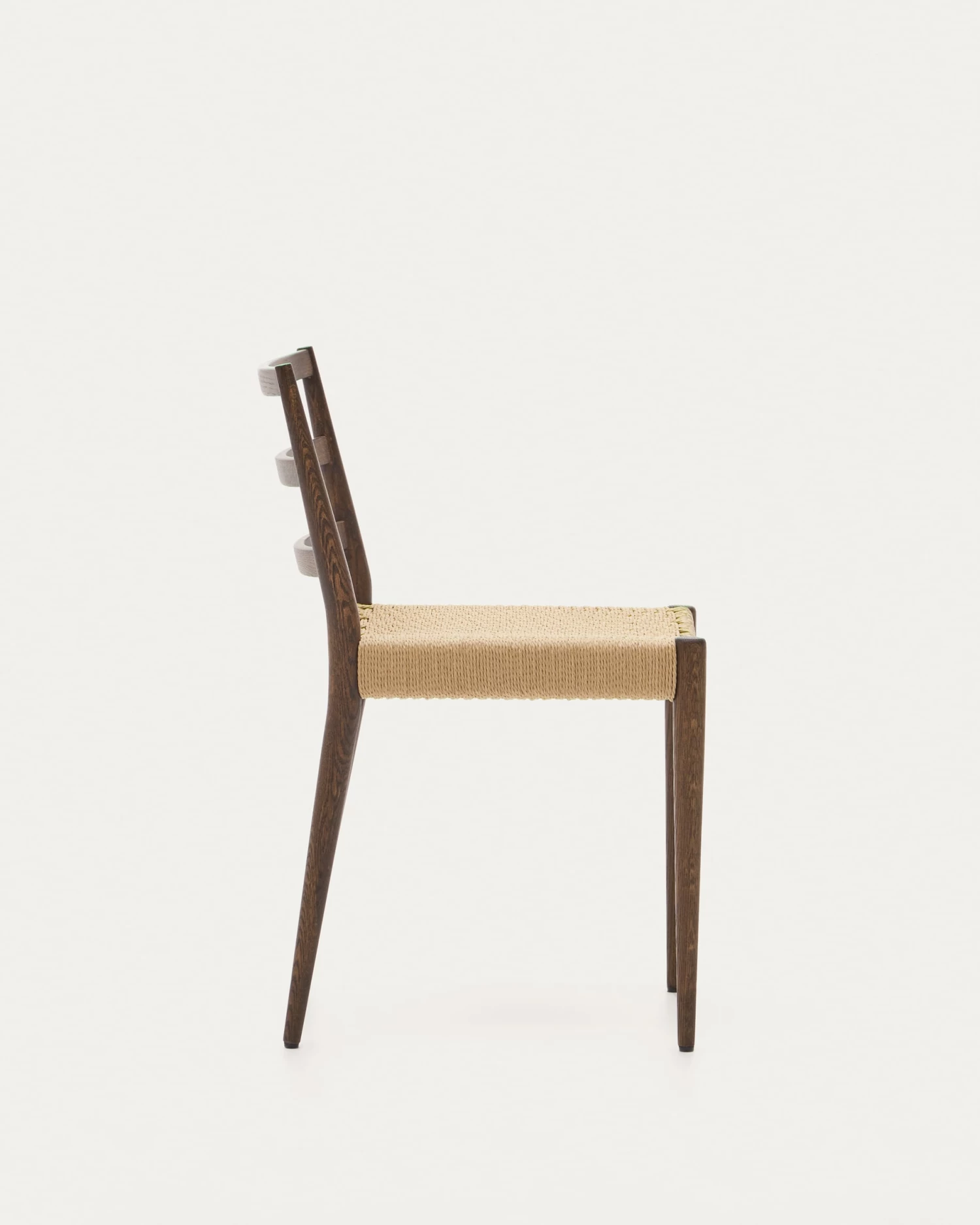 Analy Chair In Solid Oak 100% FSC With Walnut Finish And Rope Seat | Kave Home 8 Analy Chair In Solid Oak 100% FSC With Walnut Finish And Rope Seat | Kave Home - Image 6