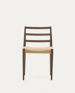 Analy Chair In Solid Oak 100% FSC With Walnut Finish And Rope Seat | Kave Home 20 Analy Chair In Solid Oak 100% FSC With Walnut Finish And Rope Seat | Kave Home -Quality Furniture Store C0100126CP46 1V04