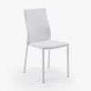 Abelle Faux Leather Chair In White Steel | Kave Home