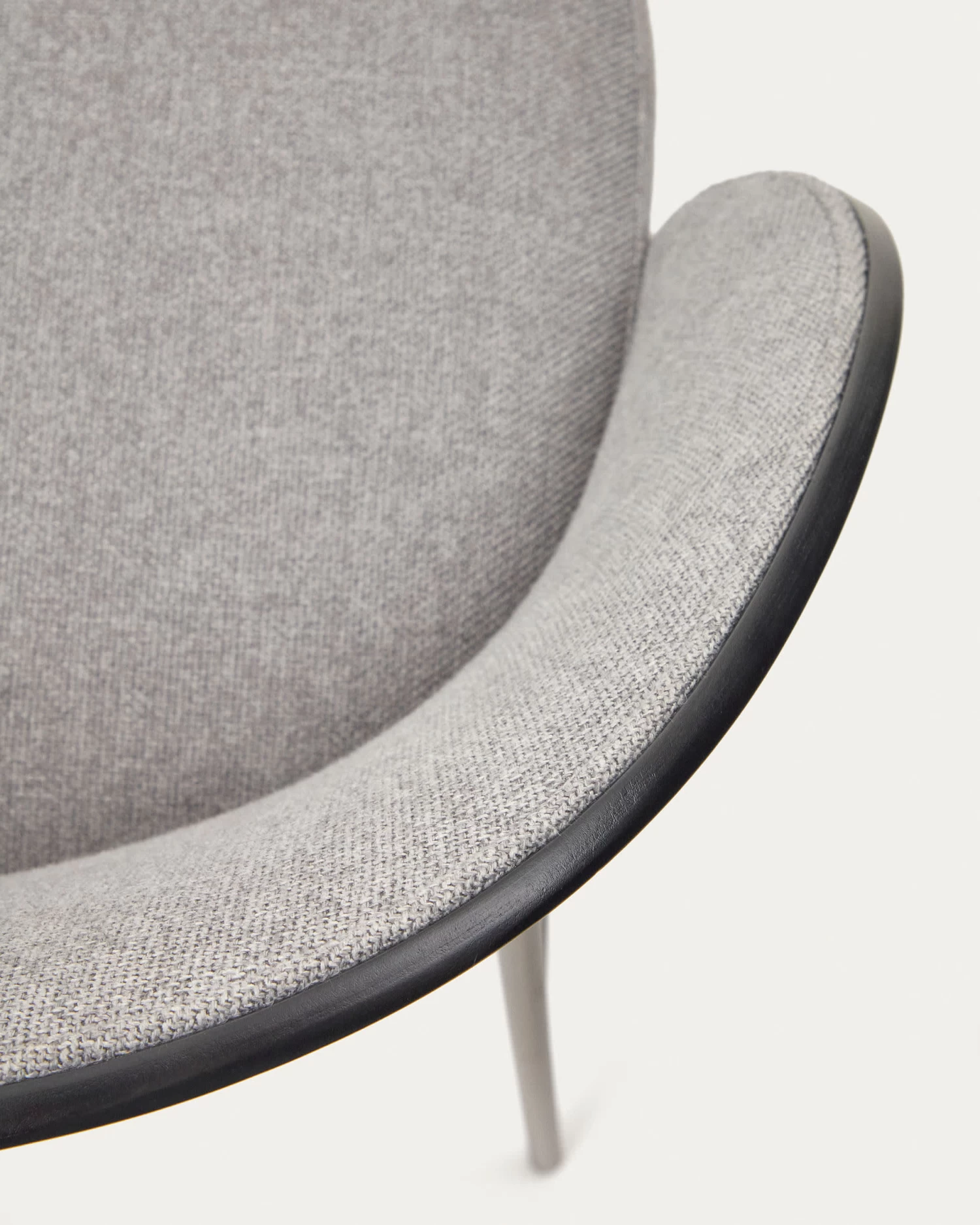 Eamy Light Grey Stool In An Ash Wood Veneer With A Black Finish And Black Metal 75 Cm | Kave Home 11 Eamy Light Grey Stool In An Ash Wood Veneer With A Black Finish And Black Metal 75 Cm | Kave Home - Image 9