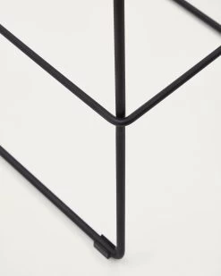 Zahara Bar Stool In Brown With Steel Legs In Black Finish Height 65 Cm | Kave Home 14 Zahara Bar Stool In Brown With Steel Legs In Black Finish Height 65 Cm | Kave Home -Quality Furniture Store C0600004JJ11 1D03