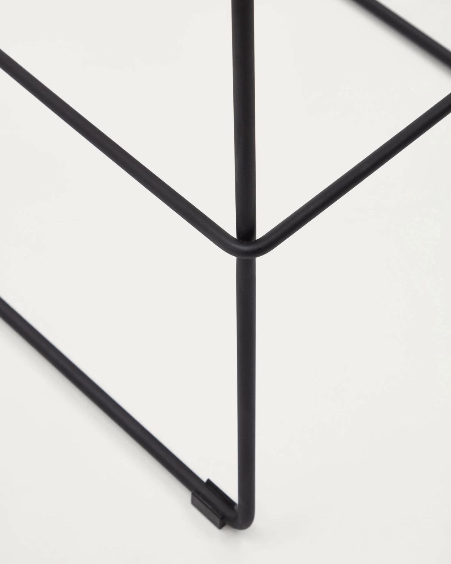 Zahara Bar Stool In Brown With Steel Legs In Black Finish Height 65 Cm | Kave Home 7 Zahara Bar Stool In Brown With Steel Legs In Black Finish Height 65 Cm | Kave Home - Image 5