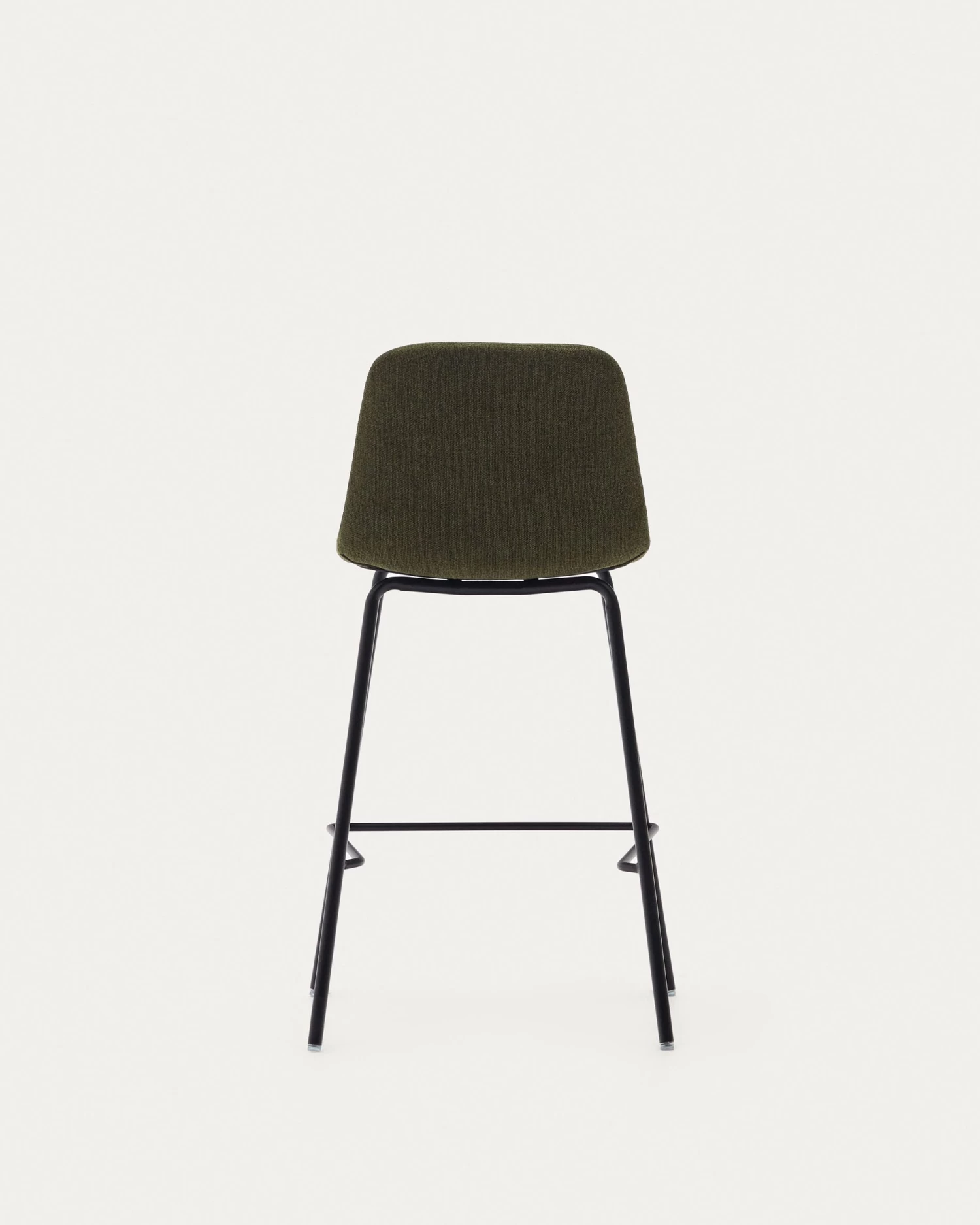 Zunilda Stool In Dark Green And Steel Chenille With Matt Black Finish Height 65 Cm | Kave Home 10 Zunilda Stool In Dark Green And Steel Chenille With Matt Black Finish Height 65 Cm | Kave Home - Image 8