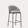 Eamy Light Grey Stool In An Ash Wood Veneer With A Black Finish And Black Metal 65 Cm | Kave Home 1 Eamy Light Grey Stool In An Ash Wood Veneer With A Black Finish And Black Metal 65 Cm | Kave Home -Quality Furniture Store C0600055HE12 1V01