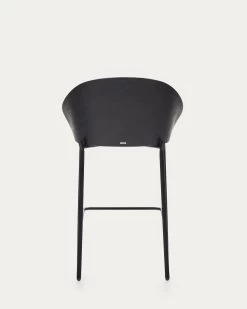 Eamy Light Grey Stool In An Ash Wood Veneer With A Black Finish And Black Metal 65 Cm | Kave Home 20 Eamy Light Grey Stool In An Ash Wood Veneer With A Black Finish And Black Metal 65 Cm | Kave Home -Quality Furniture Store C0600055HE12 1V05