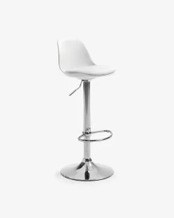 Orlando-T Barstool White Height 60-82 Cm | Kave Home