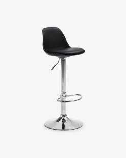 Orlando-T Barstool Black Height 60-82 Cm | Kave Home