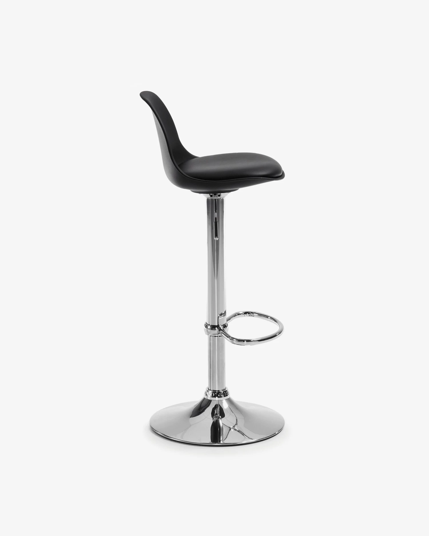 Orlando-T Barstool Black Height 60-82 Cm | Kave Home 6 Orlando-T Barstool Black Height 60-82 Cm | Kave Home - Image 4