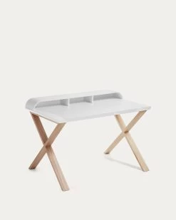 White And Ash Working Desk 120 X 79 Cm | Kave Home