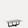 Black Glass Plam Coffee Table 120 X 70 Cm | Kave Home