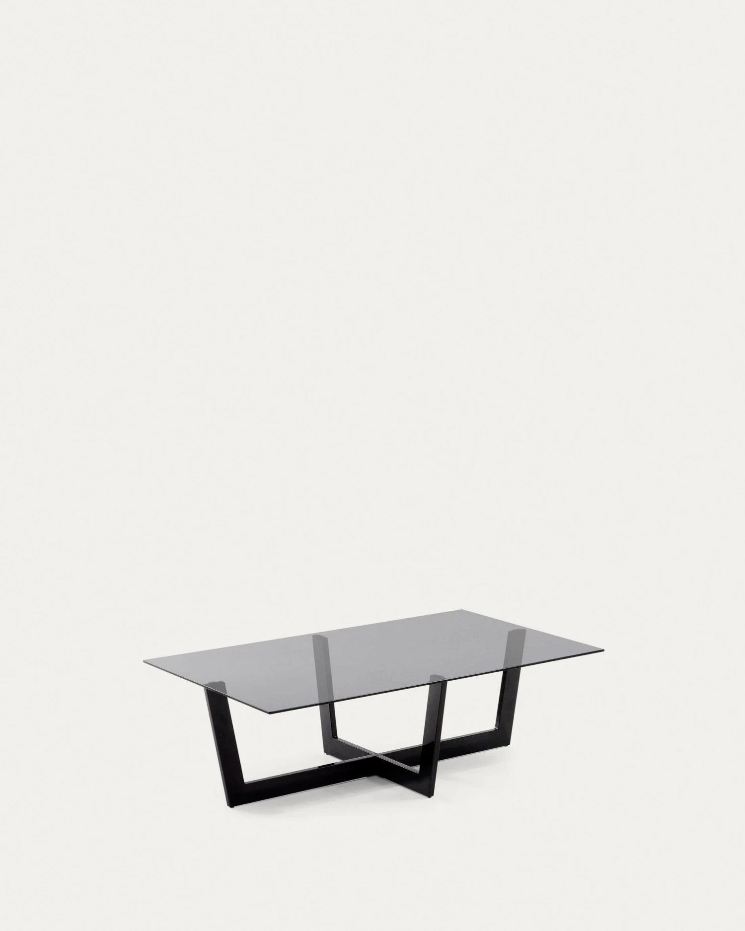 Black Glass Plam Coffee Table 120 X 70 Cm | Kave Home 3 Black Glass Plam Coffee Table 120 X 70 Cm | Kave Home