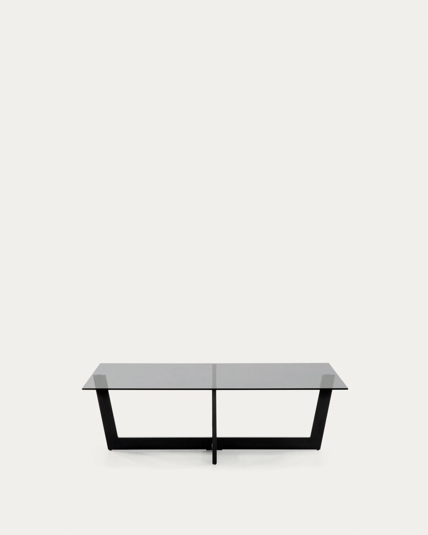 Black Glass Plam Coffee Table 120 X 70 Cm | Kave Home 7 Black Glass Plam Coffee Table 120 X 70 Cm | Kave Home - Image 5