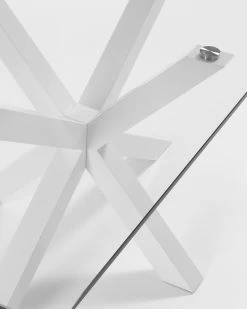 Argo Glass Table With Steel Legs With White Finish 200 X 100 Cm | Kave Home 9 Argo Glass Table With Steel Legs With White Finish 200 X 100 Cm | Kave Home -Quality Furniture Store C360C07 1D01