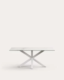 Argo Table 180 X 100 Cm Porcelain White Legs | Kave Home