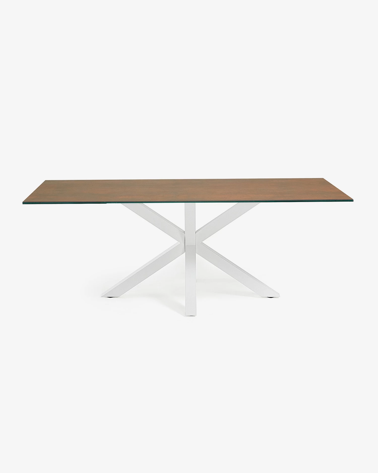 Argo Table 180 X 100 Cm White Porcelain Iron Corten | Kave Home 6 Argo Table 180 X 100 Cm White Porcelain Iron Corten | Kave Home - Image 4