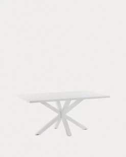 Argo Table 180 X 100 Cm White Melamine White Legs | Kave Home -Quality Furniture Store C361L05 1V02