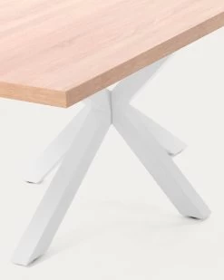 Argo Table 180 Cm Natural Melamine White Legs | Kave Home -Quality Furniture Store C361M46 1D01