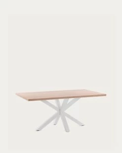Argo Table 180 Cm Natural Melamine White Legs | Kave Home -Quality Furniture Store C361M46 1V02
