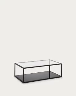 Blackhill Black Rectangular Coffee Table 110 X 60 Cm | Kave Home