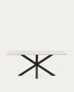 Argo Table 180 Cm Porcelain Black Legs | Kave Home