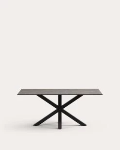 Argo Table 180 Cm Porcelain Iron Moss Finish Black Legs | Kave Home
