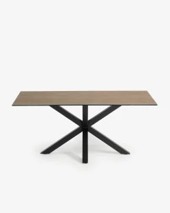Argo Table 180 Cm Porcelain Iron Corten Finish Black Legs | Kave Home 9 Argo Table 180 Cm Porcelain Iron Corten Finish Black Legs | Kave Home -Quality Furniture Store C409K10 1V02