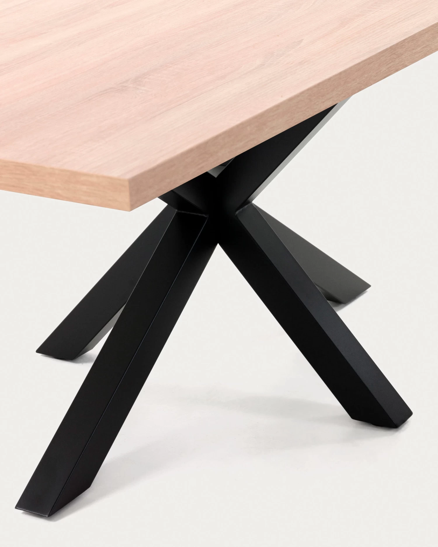 Argo Table 180 Cm Natural Melamine Black Legs | Kave Home 4 Argo Table 180 Cm Natural Melamine Black Legs | Kave Home - Image 2