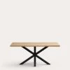 Argo Table 180 Cm Natural Melamine Black Legs | Kave Home 1 Argo Table 180 Cm Natural Melamine Black Legs | Kave Home -Quality Furniture Store C409M46 1V01