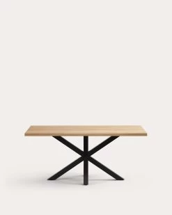 Argo Table 180 Cm Natural Melamine Black Legs | Kave Home
