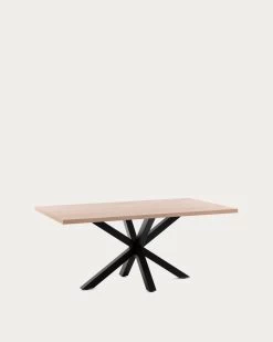 Argo Table 180 Cm Natural Melamine Black Legs | Kave Home 7 Argo Table 180 Cm Natural Melamine Black Legs | Kave Home -Quality Furniture Store C409M46 1V02