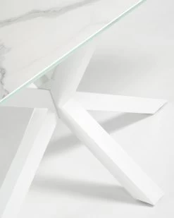 Argo 160 Cm Porcelain Table With White Legs | Kave Home -Quality Furniture Store C435K05 1D01