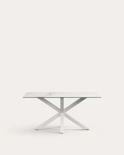 Argo 160 Cm Porcelain Table With White Legs | Kave Home