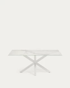 Argo 160 Cm Porcelain Table With White Legs | Kave Home -Quality Furniture Store C435K05 1V02